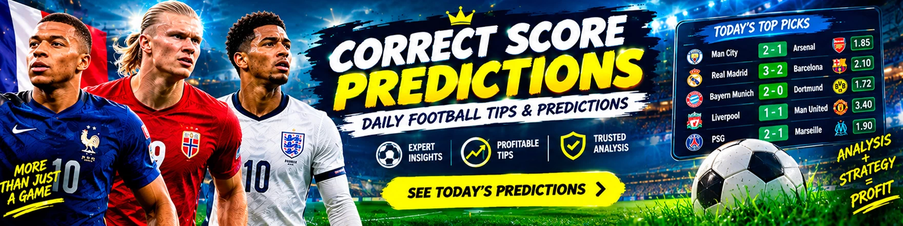 Correct Score Tips